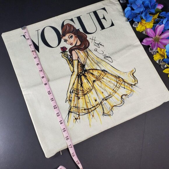 Belle Throw Pillowcase Beauty Beast Princess Sham Accent Pillow Cushion Cover - Picture 4 of 10